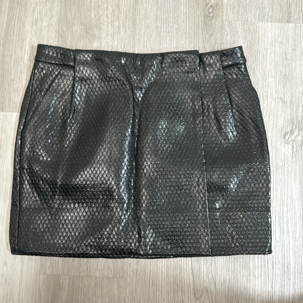 Dvf Melissa Lacquer Jersey Skirt